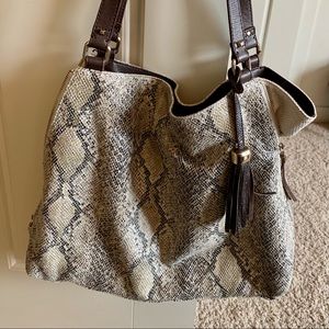 Stella and Dot snakeskin purse